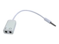 Bild von SANDBERG Headset converter Dual to Single. Konvertiert zweimal MiniJack von PC-Headset zu einmal kombi MiniJack.