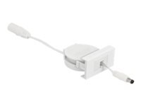 Bild von DELOCK Easy 45 Modul Power Ausrollkabel DC 5 5x2 1mm Buchse/Stecker weiss