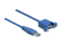 Bild von DELOCK Kabel USB 3.0 Typ-A Stecker > USB 3.0 Typ-A Buchse zum Einbau 25cm