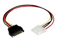 Bild von STARTECH.COM 30cm SATA auf Molex LP4 Stromadapter - Bu/St - Serial ATA zu 4pin Stromkabel Adapter