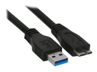 Bild von INLINE USB 3.0 Kabel A an Micro B schwarz 2m