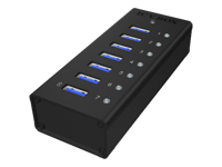 Bild von ICY BOX IB-AC618 7 Port USB HUB unterstuetzt USB 3.0 mit 1x Ladeport