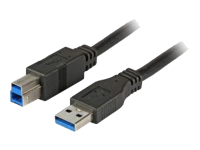 Bild von EFB USB3.0 Anschlusskabel Stecker Typ-A auf Stecker Typ-B Premium Schwarz 1m