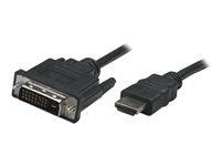 Bild von MANHATTAN HDMI auf DVI-Kabel 1m schwarz HDMI-Stecker auf DVI-D 24+1 Stecker Dual Link