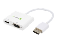 Bild von TECHLY Adapter DisplayPort 1.2 auf HDMI/VGA 4K 150mm weiss Stecker auf HDMI und VGA Buchse