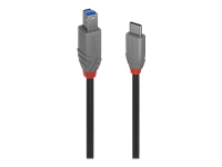 Bild von LINDY 0,5m USB 3.2 Typ C an B Kabel Anthra Line