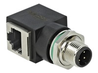 Bild von DELOCK Netzwerkadapter M12 4 Pin D-kodiert Stecker zu RJ45 Buchse