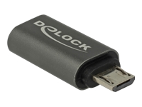 Bild von DELOCK Adapter USB 2.0 Micro-B Stecker zu USB Type-C 2.0 Buchse anthrazit