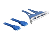 Bild von DELOCK Slotblech - USB 3.0 4x Port extern / 2x Pinheader intern