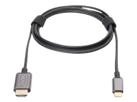 Bild von DIGITUS DA-70821 USB-C-HDMI Adapter 1,8m 4K/30Hz schwarz Metallgehäuse