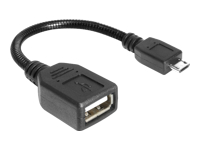 Bild von DELOCK Kabel USB micro-B St flexibel > USB-A Bu OTG Schwanenhals 18 cm