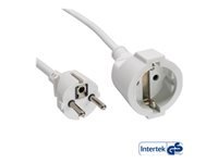 Bild von INLINE Strom-Verlaengerung Schutzkontakt Stecker Buchse weiss 1m