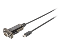 Bild von DIGITUS USB Typ C 2.0 auf serial Adapter DSUB 9M 1m Kabel Lange