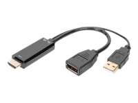 Bild von DIGITUS HDMI M to DP F with external Power 4K 30Hz 2m Black