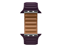 Bild von APPLE 41mm Dark Cherry Leather Link S/M