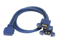 Bild von STARTECH.COM 2 Port USB 3.0 Pinheader Kabel - USB A auf Mainboard Header Kabel - Bu/Bu