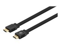 Bild von MANHATTAN Flaches High Speed HDMI-Kabel mit Ethernet-Kanal 4K60Hz UHD Stecker/Stecker 5m HDR HEC ARC vergoldete Kontakte schwarz