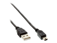 Bild von INLINE USB 2.0 Kabel A Stecker an Mini-B 5pol. Stecker Stecker schwarz 1,5m