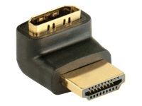 Bild von TECHLY Adapter HDMI Stecker / Buchse 90 Grad gewinkelt schwarz vergoldete Kontakte