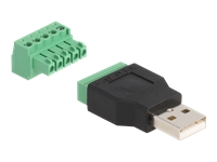 Bild von DELOCK USB 2.0 Typ-A Stecker zu Terminalblock Adapter 2-teilig