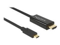 Bild von DELOCK Kabel USB Type-C Stecker > HDMI Stecker (DP Alt Mode) 4K 30 Hz 2 m schwarz