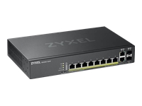 Bild von ZYXEL GS2220-10HP EU region 8-port GbE L2 PoE Switch with GbE Uplink 1 year NCC Pro pack license bundled