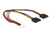 Bild von DELOCK Kabel Power Floppy 4 Pin Buchse > 2 x SATA 15 Pin Buchse 30 cm