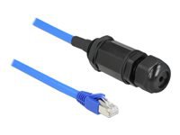 Bild von DELOCK Kabel RJ45 Stecker zu RJ45 Buchse Cat.6 wasserdicht mit Kabelverschraubung