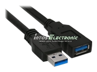 Bild von INLINE USB 3.0 Kabel Verlaengerung A Stecker / Buchse schwarz 2.5m