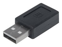 Bild von MANHATTAN USB Adapter Typ C auf Typ A USB 2.0 Typ C-Buchse auf Typ A-Stecker bis zu 480 Mbit/s schwarz