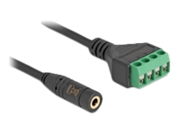 Bild von DELOCK Kabel Klinkenbuchse 3,5mm 4 Pin zu Terminalblock Adapter 20cm