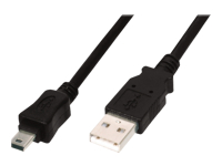 Bild von ASSMANN USB 2.0 Anschlusskabel Typ A - mini B (5pin) St/St 1,0m USB 2.0 konform UL sw