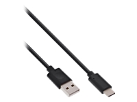 Bild von INLINE USB 2.0 Kabel Typ C Stecker an A Stecker schwarz 1.5m