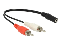 Bild von DELOCK Audio Kabel 2 x Cinchstecker zu 1 x 3,5 mm 3 Pin Klinkenbuchse 20 cm