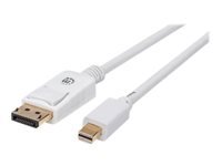 Bild von MANHATTAN MiniDisplayPort Monitorkabel 1m weiss Anschlusskabel mit 20-pol MiniDisplayPort-Stecker auf 20-pol DisplayPort-Stecker