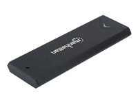 Bild von MANHATTAN M.2 NVMe SSD-Festplattengehaeuse USB 3.2 Gen 2 USB-C-Buchsenanschluss fuer bis zu 10 Gbit/s UASP-konform Aluminium schwarz