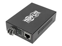 Bild von EATON TRIPPLITE Gigabit Multimode Fiber to Ethernet Media Converter PoE+ - International Power Cables 850 nm 550m