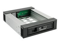 Bild von FANTEC BP-T3525 3,5/2,5Zoll SATA/SAS HDD/SSD Wechselrahmen in einem 5,25Zoll Einschub Festplattentraeger in Aluminium