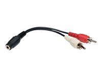 Bild von EATON TRIPPLITE 3,5mm Mini Stereo to RCA Audio Y Splitter Adapter Cable F/2xM 6 in. 15,2cm