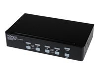 Bild von STARTECH.COM 4 Port Dual Link DVI USB KVM Switch mit Audio - Hochauflösender DVI KVM Desktop Umschalter