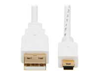 Bild von EATON TRIPPLITE Safe-IT USB-A to USB Mini-B Antibacterial Cable M/M USB 2.0 White 6ft. 1,83m