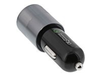 Bild von INLINE USB KFZ Stromadapter Quick Charge 3.0 12/24V DZ zu 5V DC 3A USB A und USB Typ-C schwarz