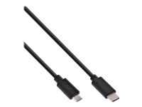 Bild von INLINE USB 2.0 Kabel Typ C Stecker an Micro-B Stecker schwarz 0.5m