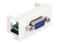 Bild von DELOCK Easy 45 Modul D-Sub 9 Pin Buchse zu 6 Pin Terminalblock 22,5x45mm