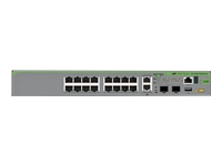 Bild von ALLIED L3 Stackable Switch 16x 10/100/1000-T 2x 1/2.5/5/10G-T 2x SFP+ Ports and a single fixed PSU EU Power Cord.