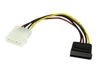 Bild von STARTECH.COM 15cm 4 Pin Molex auf SATA Kabel - LP4 / Serial-ATA Stromadapter - S-ATA 15 Pin Buchse / 4 Pin LP-4 Stecker