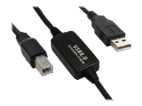 Bild von INLINE USB 2.0 Aktivkabel mit Signalverstaerkung St A an St B 10m