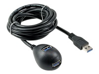 Bild von INLINE USB 3.0 Verlaengerung A Stecker / Buchse schwarz mit Standfuss 1m