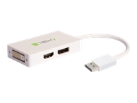 Bild von TECHLY Adapter DisplayPort 3 in 1 auf HDMI/DVI und DP uebertraegt Signale von einem DP Ausgabegeraet auf 3HD Geraete mit DVI HDMI DP