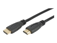 Bild von TECHLY HDMI 4K 60Hz High Speed Anschlusskabel 1m schwarz mit Ethernet mit 2x19polige vergoldete HDMI Stecker